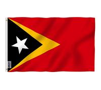 ANLEY Fly Breeze 3x5 piedi Bandiera Timor Est - Resistente ai colori chiari e UV Fade - Header in tela e doppia cucitura - Timor-Leste Bandiere Poliestere con passacavi in ottone 3 X 5 FT