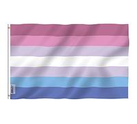 Anley Fly Breeze 3x5 piedi Bigender Pride Flag - Colori vivaci e a prova di sbiadimento - Testata in tela e doppia cucitura - Bandiere LGBT bi genere in poliestere con occhielli in ottone 3 X 5 Ft