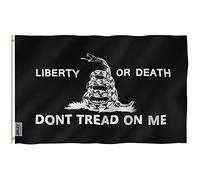 Anley Fly Breeze 3x5 Piedi Liberty o Death Gadsden Flag- Intestazione in Tela e Doppia Cucitura - Non calpestare Bandiere Poliestere con passacavi