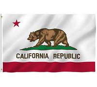 ANLEY Fly Breeze 4x6 Piede Bandiera dello Stato della California - Resistente ai colori e allo scolorimento UV - Intestazione in tela e doppia cucitura - Bandiere CA californiane