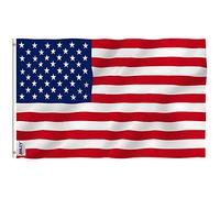 Anley Fly Breeze Bandiera Americana in Poliestere da 3x5 Piedi - Colori Vivaci e Resistenti ai Raggi UV - Intestazione in Tela e Doppie Cuciture - Bandiere USA con Occhielli in Ottone 7,6x12,7 m