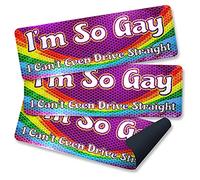 Anley I'm So Gay Non riesco nemmeno a Guidare Dritti cartelli magnetici per Auto - Adesivo Riflettente per Camion e Veicoli - Decalcomania Magnetica LGBT Gay Pride (10 Pollici) - Set di 3