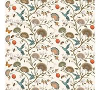 ANLIKY-Pro Carta da parati autoadesiva con fiori, uccelli, rami, carta da parati staccabile e adesiva, 44X300CM, pellicola decorativa rimovibile per mobili.
