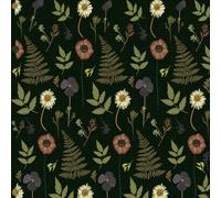 ANLIKY-Pro Carta da parati autoadesiva con rami verdi e fiori bianchi, 44X600CM, pellicola decorativa rimovibile per mobili