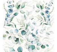 ANLIKY-Pro Carta da parati autoadesiva, foglia verde bianca, 44X300CM, pellicola decorativa rimovibile per mobili.