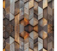 ANLIKY-Pro Carta da parati autoadesiva multicolore effetto legno, 44X300CM, pellicola decorativa rimovibile con effetto luce e ombra 3D per mobili.