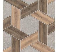 ANLIKY-Pro Carta da parati autoadesiva Rock Wood Splicing Peel and Stick Contact Paper, 44X300CM, pellicola decorativa rimovibile con effetto luce e ombra 3D per mobili.