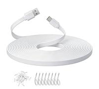 ANLINK Cavo micro USB piatto da 5 m, per ricarica e sincronizzazione dati, cavo micro USB da 5 m per telecamere WyzeCam, Wyze Cam Pan, WYZE Cam OG, NestCam Indoor, Blink e altre telecamere di