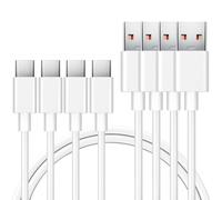 ANLINK Confezione da 4 cavi USB C da 0,9 m, cavo di ricarica rapida e sincronizzazione dati da 3 A, cavo di ricarica da USB A a tipo C per cellulari, laptop, tablet e altri dispositivi (bianco)