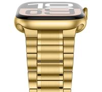 Anlinser Compatibile con Cinturino Apple Watch 42mm 41mm 40mm 38mm, Cinque Link Cinturini Metallo in Acciaio Inossidabile per iWatch Serie 11 10 9 8 7 6 5-1 SE (Oro)