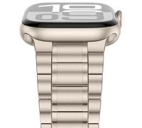 Anlinser Compatibile con Cinturino Apple Watch 42mm 41mm 40mm 38mm, Cinque Link Cinturini Metallo in Acciaio Inossidabile per iWatch Serie 11 10 9 8 7 6 5-1 SE (Luce Stellare)