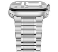 Anlinser Compatibile con Cinturino Apple Watch 42mm 41mm 40mm 38mm, Cinque Link Cinturini Metallo in Acciaio Inossidabile per iWatch Serie 11 10 9 8 7 6 5-1 SE (Argento)