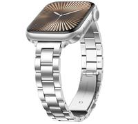 Anlinser Compatibile con Cinturino Apple Watch 42mm 41mm 40mm 38mm, Cinturini Sottile da Donna in Metallo per iWatch Serie 11 10 9 8 7 6 5 4 3 2 1 SE (Argento)