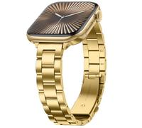 Anlinser Compatibile con Cinturino Apple Watch 42mm 41mm 40mm 38mm, Cinturini Sottile da Donna in Metallo per iWatch Serie 11 10 9 8 7 6 5 4 3 2 1 SE (Oro)