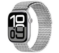 Anlinser Compatibile con Cinturino Apple Watch 46mm 45mm 44mm 42mm, Cinturini di Ricambio Metallo con Chiusura Magnetica Compatibile con Apple Watch Series 11 10 9 8 7 6 5 4 3 SE, Argento