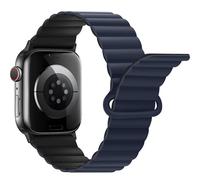 Anlinser Compatibile con Cinturino Apple Watch 49/46/45/44/42/41/40/38mm, Cinturini Magnetici Ricambio Silicone con Passante per iWatch Ultra 2 Serie 10/9/8/7/6-1 SE (49/46/45/44,Blu Scuro/NE)