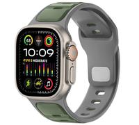 Anlinser Compatibile con Cinturino Apple Watch 49mm 46mm 45mm 44mm 42mm, Cinturini in Silicone Sport Loop per iWatch Ultra 3/2/1 Serie 11 10 9 8 7 6 5 4-1 SE, Verde Chiaro