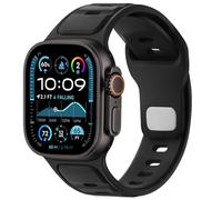 Anlinser Compatibile con Cinturino Apple Watch 49mm 46mm 45mm 44mm 42mm, Cinturini in Silicone Sport Loop per iWatch Ultra 3/2/1 Serie 11 10 9 8 7 6 5 4-1 SE, Nero