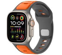 Anlinser Compatibile con Cinturino Apple Watch 49mm 46mm 45mm 44mm 42mm, Cinturini in Silicone Sport Loop per iWatch Ultra 3/2/1 Serie 11 10 9 8 7 6 5 4-1 SE, Grigio-Arancione