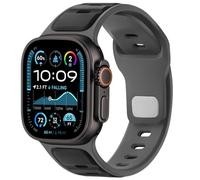 Anlinser Compatibile con Cinturino Apple Watch 49mm 46mm 45mm 44mm 42mm, Cinturini in Silicone Sport Loop per iWatch Ultra 3/2/1 Serie 11 10 9 8 7 6 5 4-1 SE, Nero-Grigio