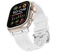 Anlinser Compatibile con Cinturino Apple Watch Ultra 3/2/1 49mm 46mm 45mm 44mm 42mm, Cinturini Sportivo Silicone Robusto per iWatch SE Serie 11 10 9 8 7 6 5-1 (Bianco)