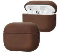 Anlinser Cover per AirPods Pro 3 in Pelle, Custodia in Vera Pelle Progettata per la Ricarica Wireless, Cover Protettiva Antiurto Realizzata a Mano, Compatibile con Apple AirPods Pro 3, Marrone Scuro