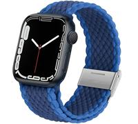 Anlinser Solo Loop Compatibile con Cinturino Apple Watch 42mm 41mm 40mm 38mm, Cinturini Elastiche con Fibbia Regolabile per iWatch SE Serie 11 10 9 8 7 6 5 4-1, Blu