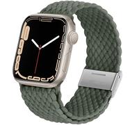 Anlinser Solo Loop Compatibile con Cinturino Apple Watch 49mm 46mm 45mm 44mm 42mm, Cinturini Elastiche con Fibbia Regolabile per iWatch Ultra 3/2/1 SE Serie 11 10 9 8 7 6 5 4-1, Verde