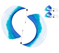 Anlising 1 paio di palline per danza del ventre, Poi Streamer, palla da lancio, sciarpa lancio palla, serpenti poi, velo di seta, per feste balli spettacoli