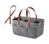Anlising Borsa in Feltro con Scomparti, Borsa Shopper in Feltro con Cintura a Spalla, borsa per la Spesa in feltrò, Cesto Portaoggetti in feltro, per Giocattoli, Picnic, Guida, Spesa (Grigio Scuro)