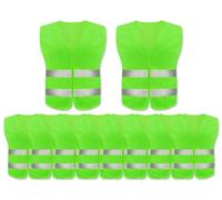 Anlising Gilet di Sicurezza, 10PCS Giubbotto di Sicurezza Riflettente,Gilet di Sicurezza ad Alta visibilità,Gilet Riflettente per Auto,Gilet Catarifrangente,per Guidatore, Addetti alla Pulizia