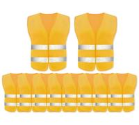 Anlising Gilet di Sicurezza, 10PCS Giubbotto di Sicurezza Riflettente,Gilet di Sicurezza ad Alta visibilità,Gilet Riflettente per Auto,Gilet Catarifrangente,per Guidatore, Addetti alla Pulizia