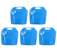Anlising Tanica per acqua pieghevole, 5 taniche flessibili da 10 l, per acqua di emergenza, tanica per acqua potabile, tanica pieghevole per sport, campeggio, escursioni, picnic (blu)