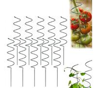 ANLONGLI Supporto for Fiori Intrecciato in Metallo a Forma di Pomodoro - 10 Anelli di Supporto a Spirale for Piante rampicanti e Fiori, 100 Cinghie da 12 cm