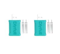 Anloximt 2Set Ricaricabile Cr425 Batteria al Litio Cr425 caricabatteria elettronico Pesca Galleggiante Batteria CR425 Caricatore USB per la Pesca Notturna Glow Stick galleggianti