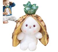 Anloximt Coniglietto ripieno, Peluche Coniglietto Pasquale, Easter Reversible Pitaya Bunny Bunny Toy Ananas Peluche con Cerniera Soft Funny Reversible Reversible Drop Ear Rabbit