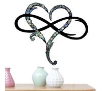 Anloximt Decorazioni per pareti di insegne a Infinito, Decorazione da Parete del Cuore in Metallo | Love Metal Wall Art Sign - Moderni Ornamenti per Camera da Letto Decorativi Geometrici per la casa,