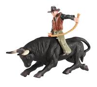 Anloximt Figurina Giocattolo Cavalcante | Modello simulato di Bestiame da torero Spagnolo Selvatico | Action Figure di per Collezione per Torte Giocattolo educativo Regalo per Bambini Piccoli