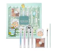 Anloximt Set di cosmetici da donna, set completo per il trucco,Kit per il trucco viso a lunga durata per ragazze - Kit di cosmetici da viaggio con matita per sopracciglia, rossetto e pennello per gli