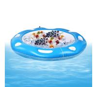 Anloximt Tavolo Da Biliardo Galleggiante - Tavolo Gonfiabile Per Giochi Di Carte,Tavolo Ripiegabile con Porta Bevande e Snack per Giocatori Ideale Lago Campeggio Spiaggia Resort