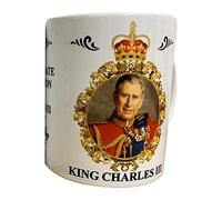 Anloximt Tazza per l'incoronazione di Re Carlo III Tazza con Emblema 'incoronazione Tazza con ricordo 'incoronazione di Re Carlo III Regalo commemorativo per la Decorazione di Feste all'aperto.