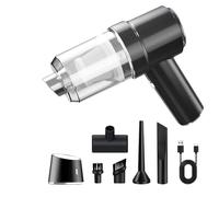 Anluomafuy Aspirabriciole Senza Fili Potente, Aspirapolvere Portatile, Aspira Briciole Elettrico, Con Filtro Lavabile/Stazione di Ricarica/Spazzola per Pavimenti, Adatto per Casa e Veicolo (Nero)