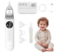 Anluomafuy Aspiratore Nasale Neonato Elettrico con 3 Livelli di Aspirazione, Automatico Succhia Moccio con 3 Punte in Silicone, Ricaricabile USB, Musica Rilassante e Luce Notturna, Visualizzazione