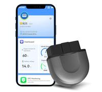 Anluomafuy Computer per Diagnosi Auto OBD2, OBD2 Bluetooth Scanner per iOS/Android, 350000 Code Banca Dati, Adatto per Maggior Parte Auto, 25 Lingue, Facile da Usare