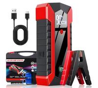 Anluomania Avviatore Batteria Auto 600A, 12V Booster Avviamento Auto, Avviatore Emergenza (per Motori Fino a 3L Benzina), Jump Starter 6000mAh con Display LCD e Luce LED, Starter Batteria auto