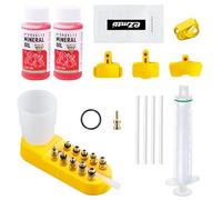 Anluomania Kit Spurgo Freni Liquido, Liquido per Freni, Olio Minerale per Freni, Kit di Spurgo Freni per Mountain Bike Include Imbuto Trasparente, 120ML di Olio Minerale per Freni