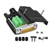 ANMBEST Connettore breakout DB26, Solderfree RS232 D-SUB seriale a 26 pin terminale maschio adattatore nucleo in rame puro connettore placcato oro con custodia