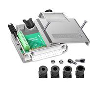 ANMBEST DB25 Breakout Connector, Solderless Metal Shell RS232 D-SUB Seriale a 25-Pin Port Terminal Adattatore Connettore Connettore Scheda di Breakout con Custodia