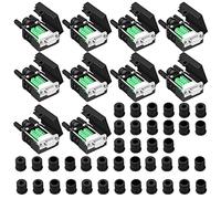 ANMBEST DB9 - Connettore femmina a sblocco DB9, DB9, senza saldatura, RS232, D-SUB, seriale a 9 pin, adattatore per terminale con custodia per tubi lunghi