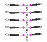 ANMITI 5 connettori per Attrezzatura da Pesca connettore Girevole con Cuscinetto Accessori per Gancio rapido Attrezzatura Facile da Usare Durevole e Resistente alla corrosione